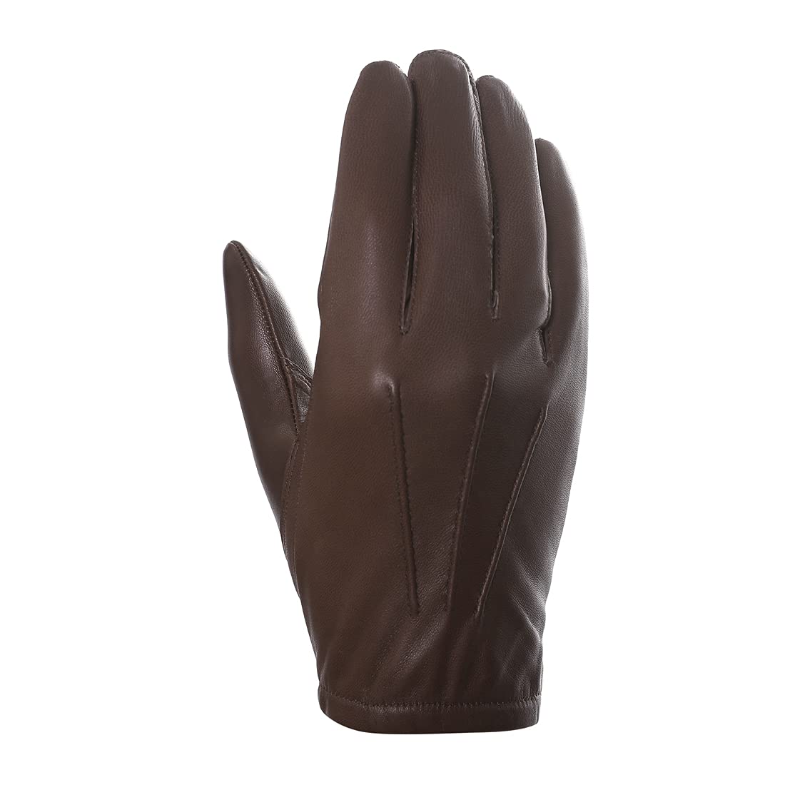 Harssidanzar Guanti da polizia in pelle da uomo sottili sfoderati GM031EU