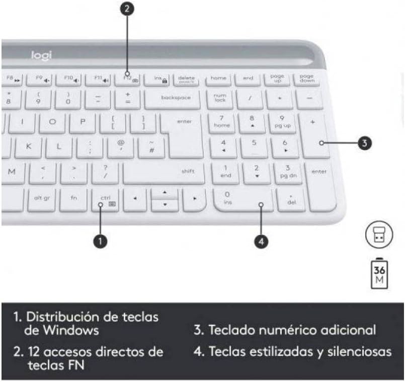 Logitech Slim WRLS. KEYB.MOUSECOMB MK470, W128232331 (MK470)