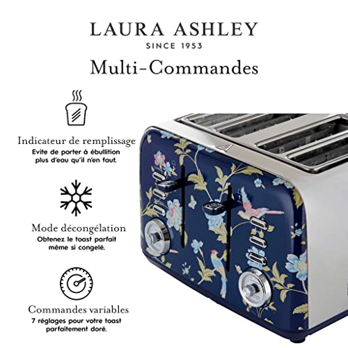 VQ Laura Ashley Toaster 4-Scheiben-Toaster mit einstellbaren Heiz-, Auftau- und Aufwärmmodi - Toaster aus Edelstahl Vintage-Toaster mit Aufsatz zum Aufwärmen von Croissants - Elvaden Marine 8 VQ Laura Ashley Toaster 4-Scheiben-Toaster mit einstellbaren Heiz-, Auftau- und Aufwärmmodi - Toaster aus Edelstahl Vintage-Toaster mit Aufsatz zum Aufwärmen von Croissants - Elvaden Marine