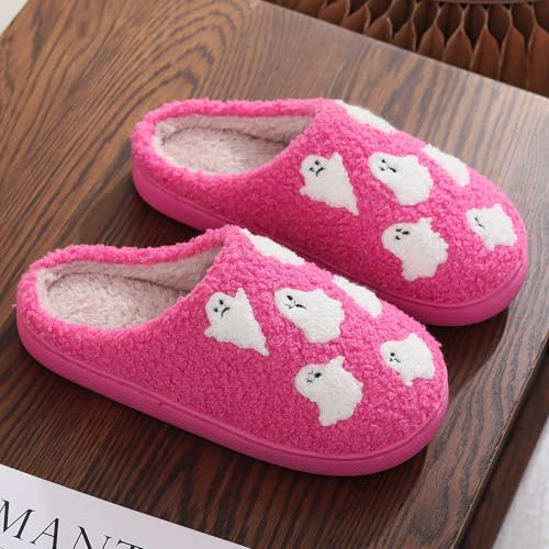 Image of Halloween Christmas Slippers Holiday Slipper House Shoes Home Slipper for Women Fuzzy Outdoor Indoor Bedroom Slippers