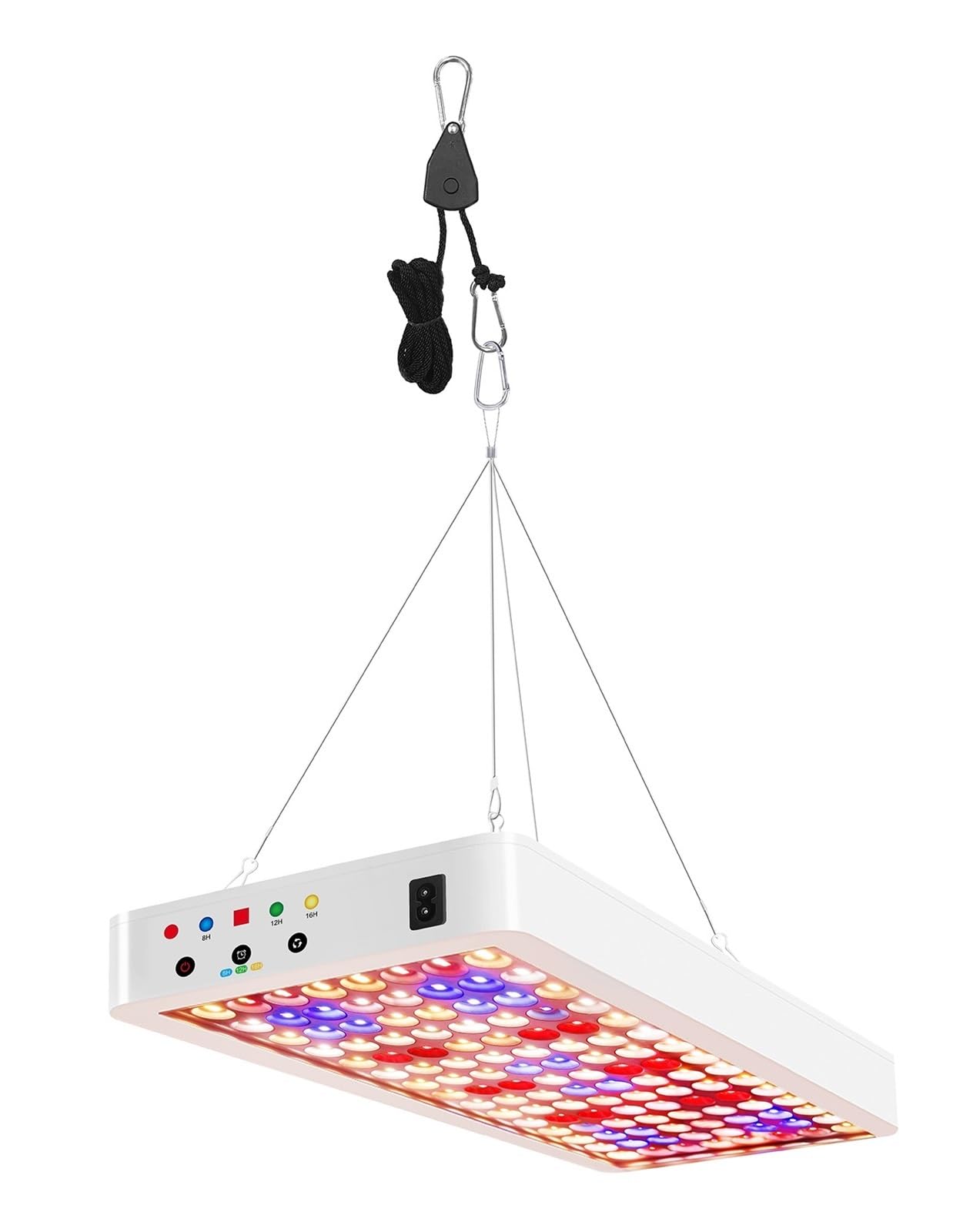 Lámpara de Planta Luces LED de cultivo for plantas de interior, espectro completo, floración vetal, 3 modos, Control remoto con temporizador, plántulas de inicio de semillas con luz for plantas