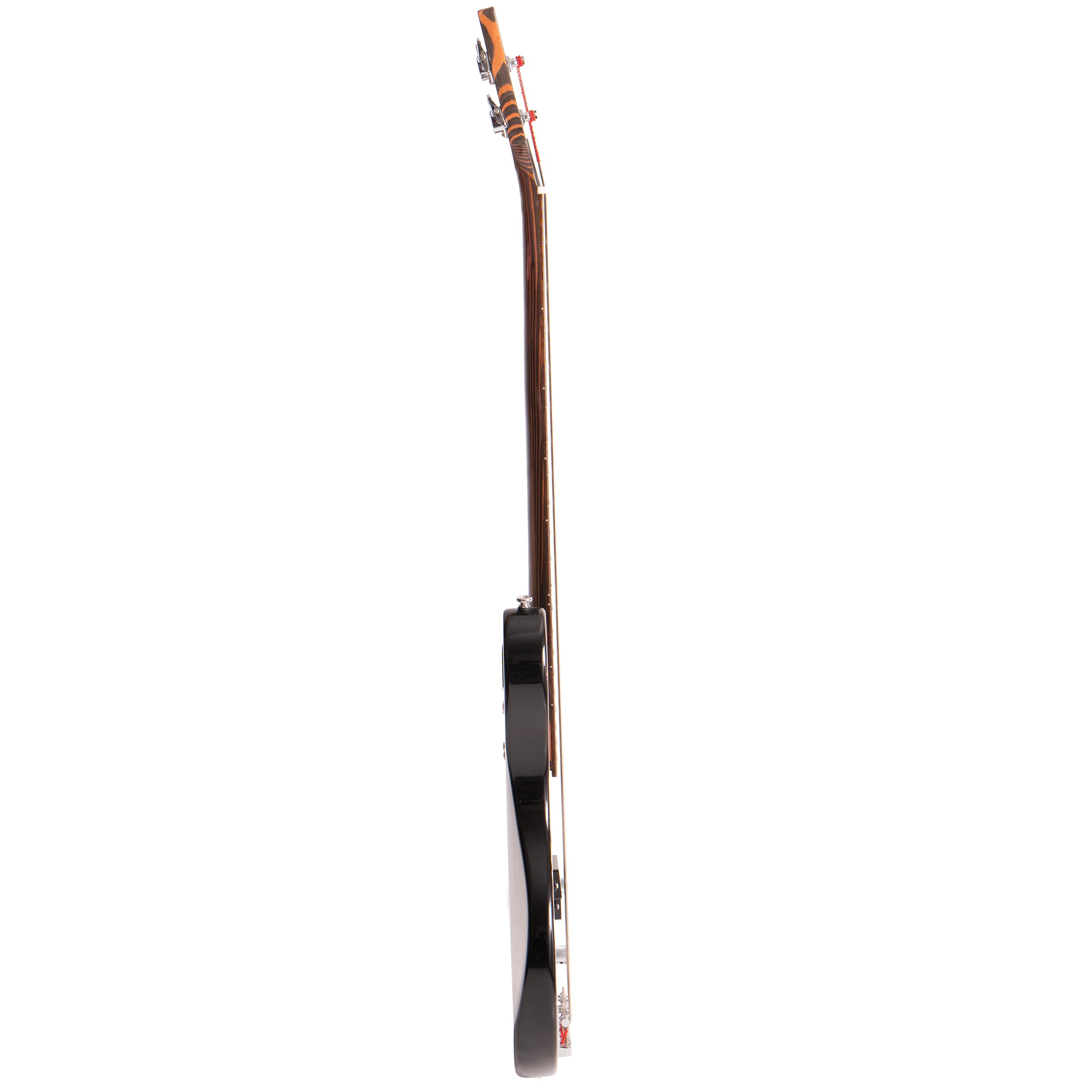Guitarra Bajo Eléctrica Lindo Sahara (Escala Corta 30") | Incrustación de Concha Abalone y Madera de Arce, Estrella Náutica en el Traste 12 | Acabado de Arte Gráfico | Mástil Compuesto
