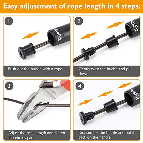 YesFit Jump Rope for Workout,Boxing,Cardio,MMA,Weight Loss,Fitness,Training,Weighted Speed Jump Rope for Height 3.6 ft to 6.5 ft,Kids,Women,Men,2019 Newest Design,Portable Optimal Jump Rope