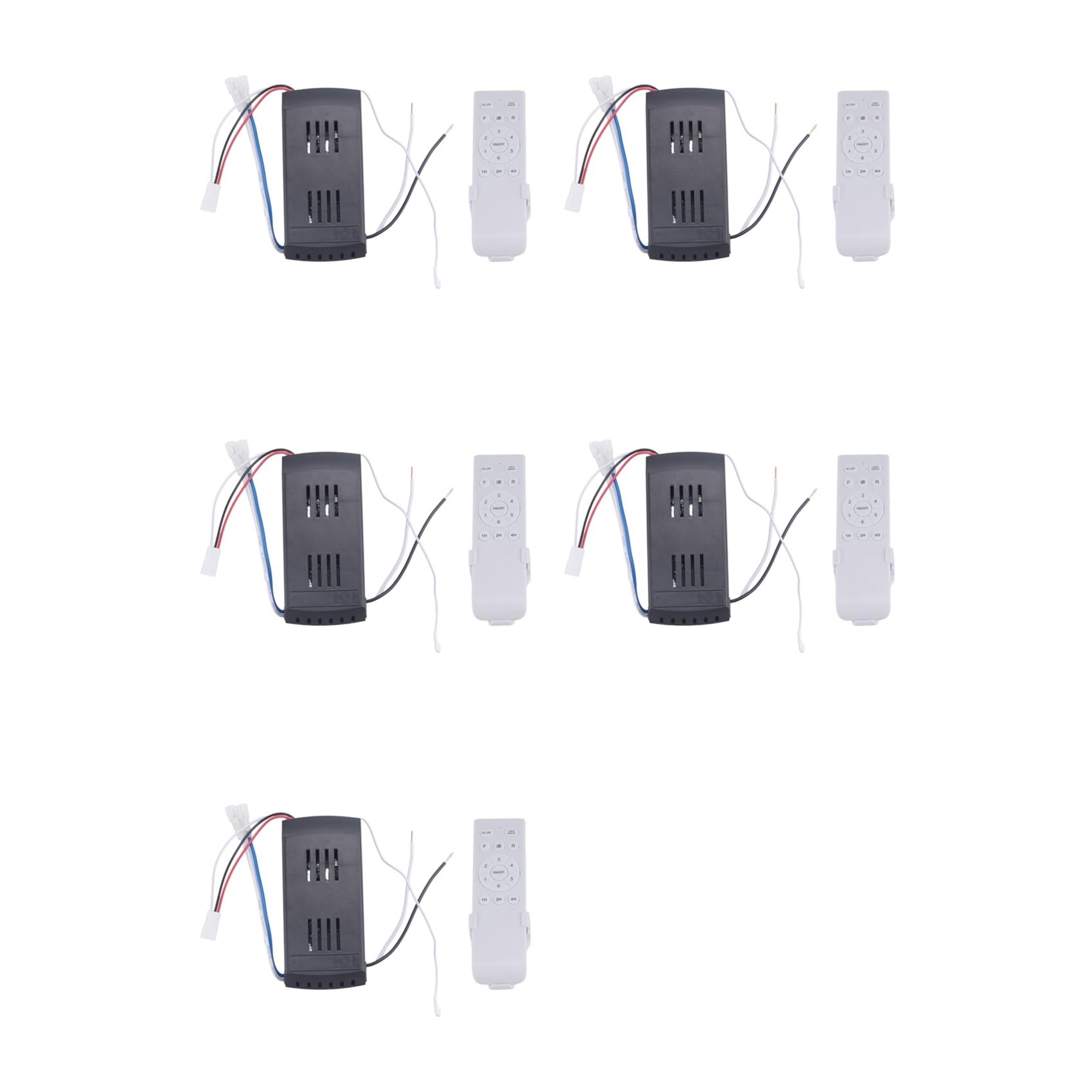 Vjsujehgy 5X Universal Ceiling Fan Remote Control Kit 40W 6-Speed Timing Function Replacement Remote for DC Ceiling Fans & Lights