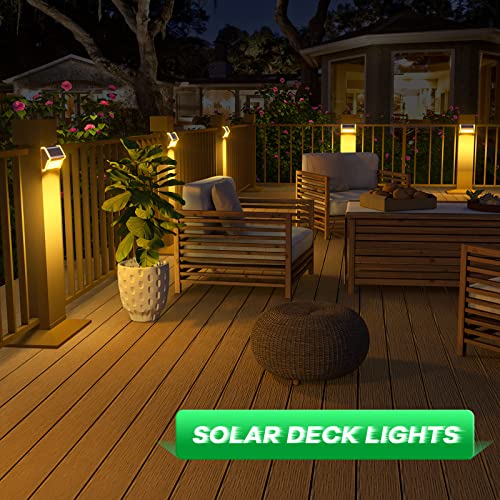 Jsot Solar Deck Lights - 10Pack Solar Lights Outdoor Waterproof For Yard Garden Landscape Pool Fence Stairs Step Wall 9 Led Beads Solar Lighting #TOP1