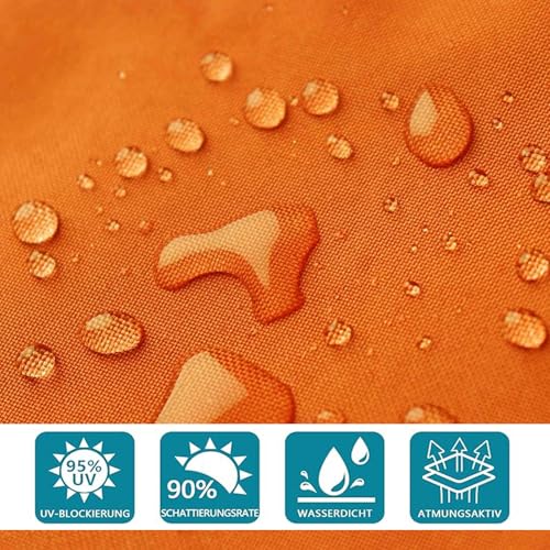 Voile d'ombrage résistant aux intempéries bâche étanche orange 120x450 - 4