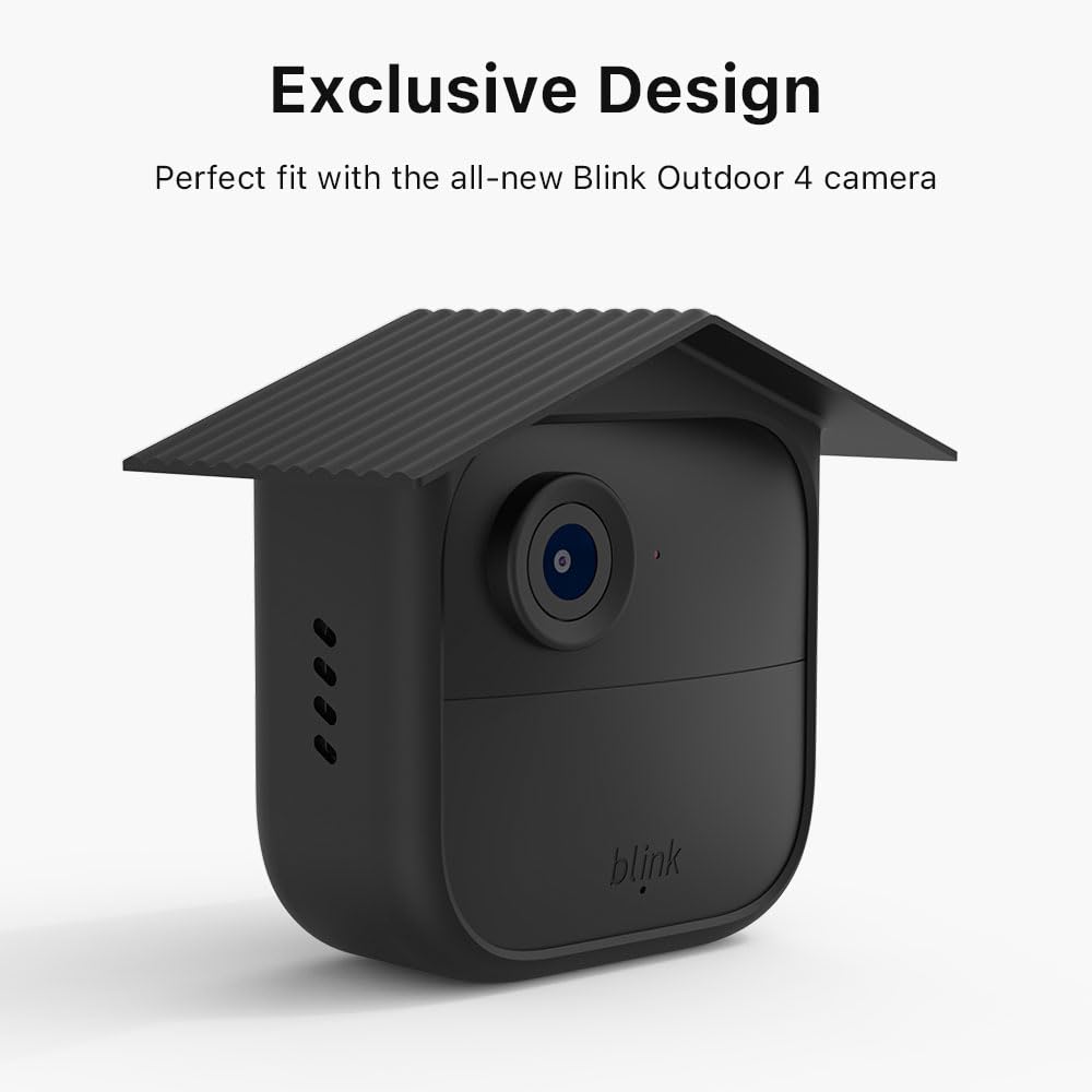 Blink Outdoor 4 (4e Génération) Lot De 3 Coques En Silicone – Résistant Aux Intempéries, Anti-rayures, Protection Complète De L'appareil Photo (noir