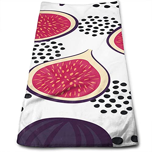 DLJIYZX Toallas de Mano Higos Puntos Decorativos en Comida y Bebida Toalla de Cara Toallas Suaves Toallas de baño Altamente absorbentes 30X70CM