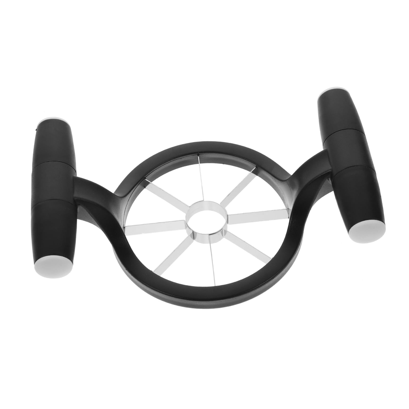 CONGARTENO 1 PC Reusable Fruit Cutter Tool Efficient Apple Pear and Potato Slicer with Dual Handles for Easy Use Lightweight Portable Kitchen Essential Black