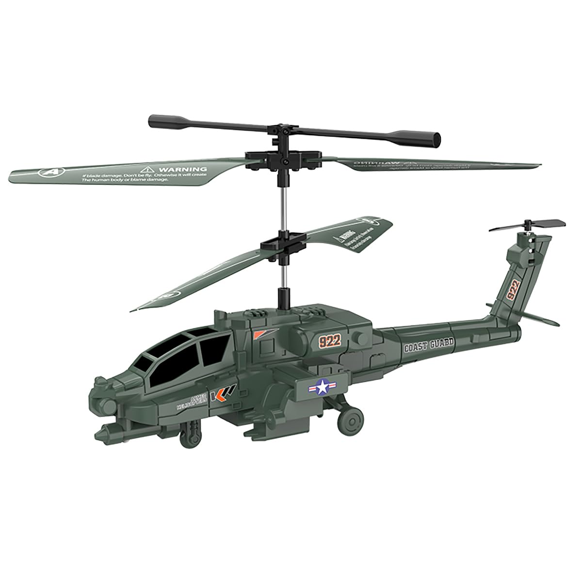 Remote Control RC Helicopter for Kids with Light and Sound, Diecast Military Attack Helicopter, Army Style Model Airplane for Military Lovers to Collect and Gift