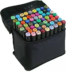 Caneta Marcador Touch para Colorir Desenho Boobie Goods Profissional, Ponta Dupla, Codificados por Cores, Caixa de Bônus marcadores artisticos, Canetinha Touch Coloridas para Boobie Goods (60 Cores)