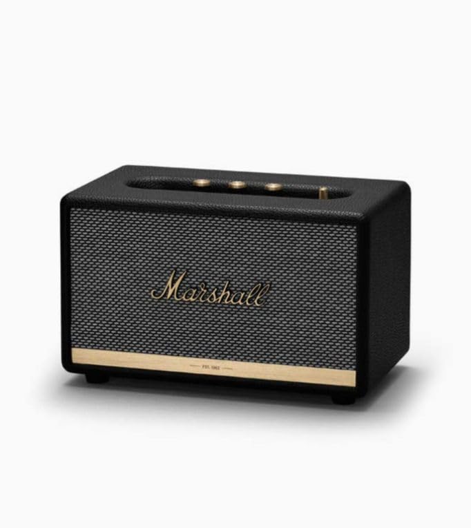 Marshall Acton II Bluetooth Speaker - Premium Water Resistance Portable Bluetooth Speaker & Wireless Speakers 20+ Playtime - Black