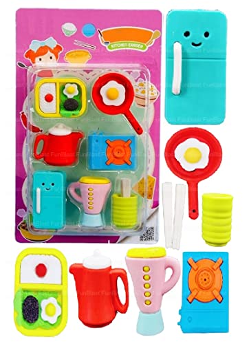Image of FunBlast Eraser for Kids - Kitchen Set Theme Erasers Set for Kids, Stationary Kit for Kid, Rubber for Girls, Kawaii Eraser, Fancy Erasers for Birthday Return Gift (6)