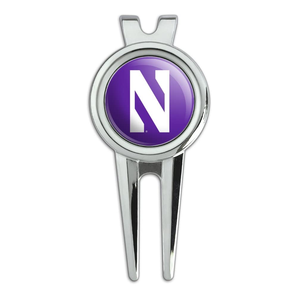 GRAPHICS & MORE Northwestern University Primary Logo Golf Divot Repair Tool and Ball Marker