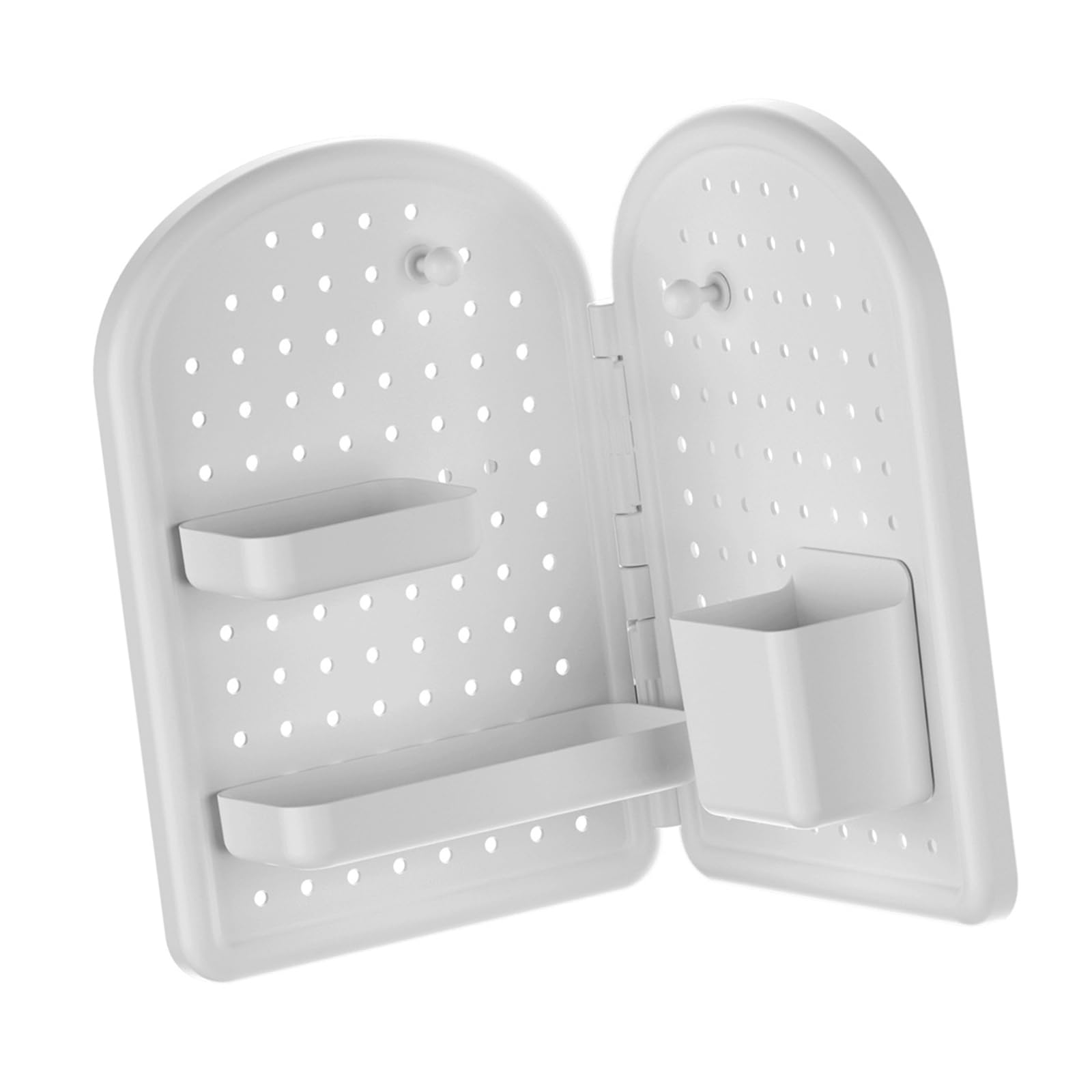 Kalttoy Wall Mounted Pegboard Shelf Customizable Storage Holes Corner Designs for Efficient Workspaces Organization Desktop Corner Organizers