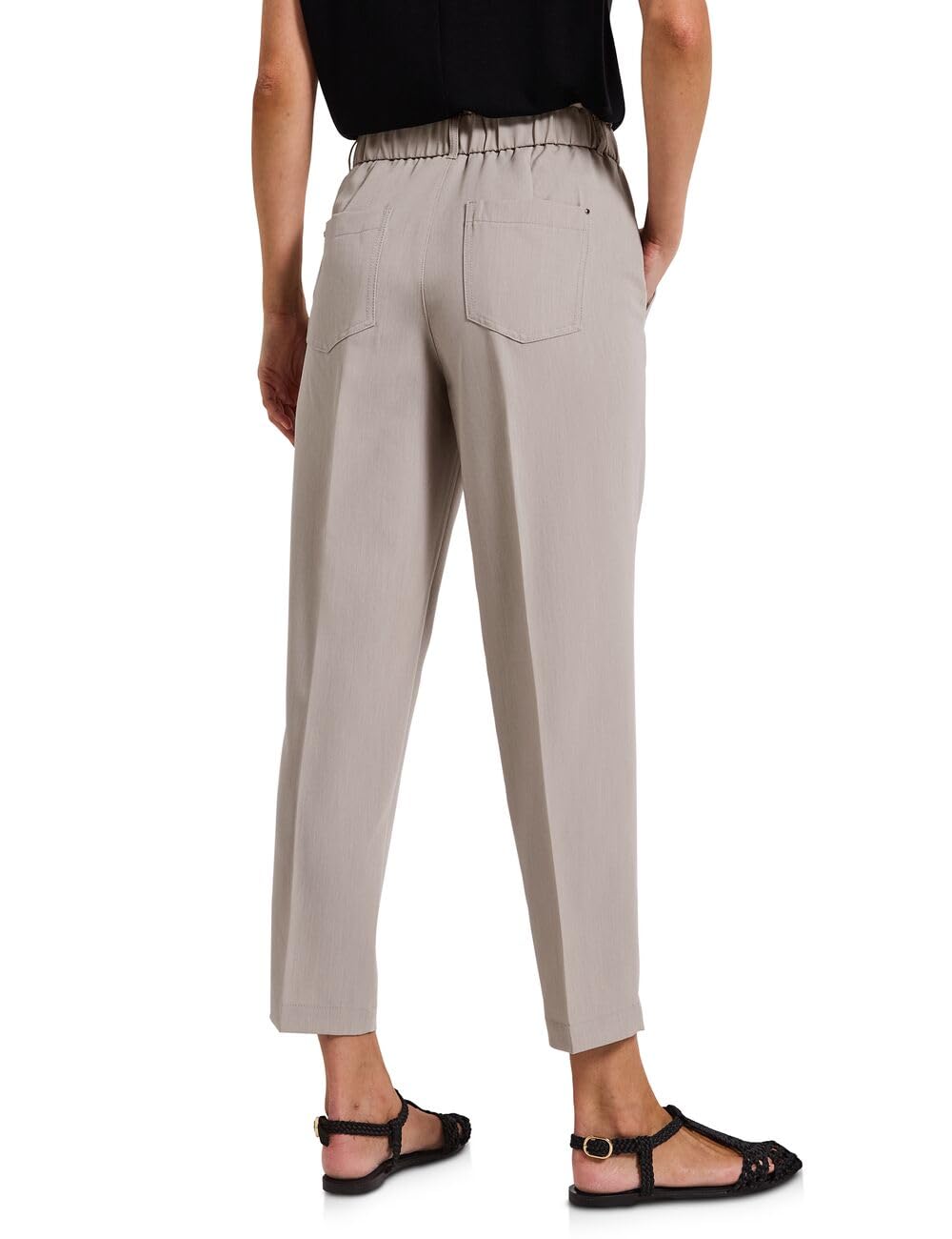 Street One Pantaloni Paperbag Effetto Melange Donna