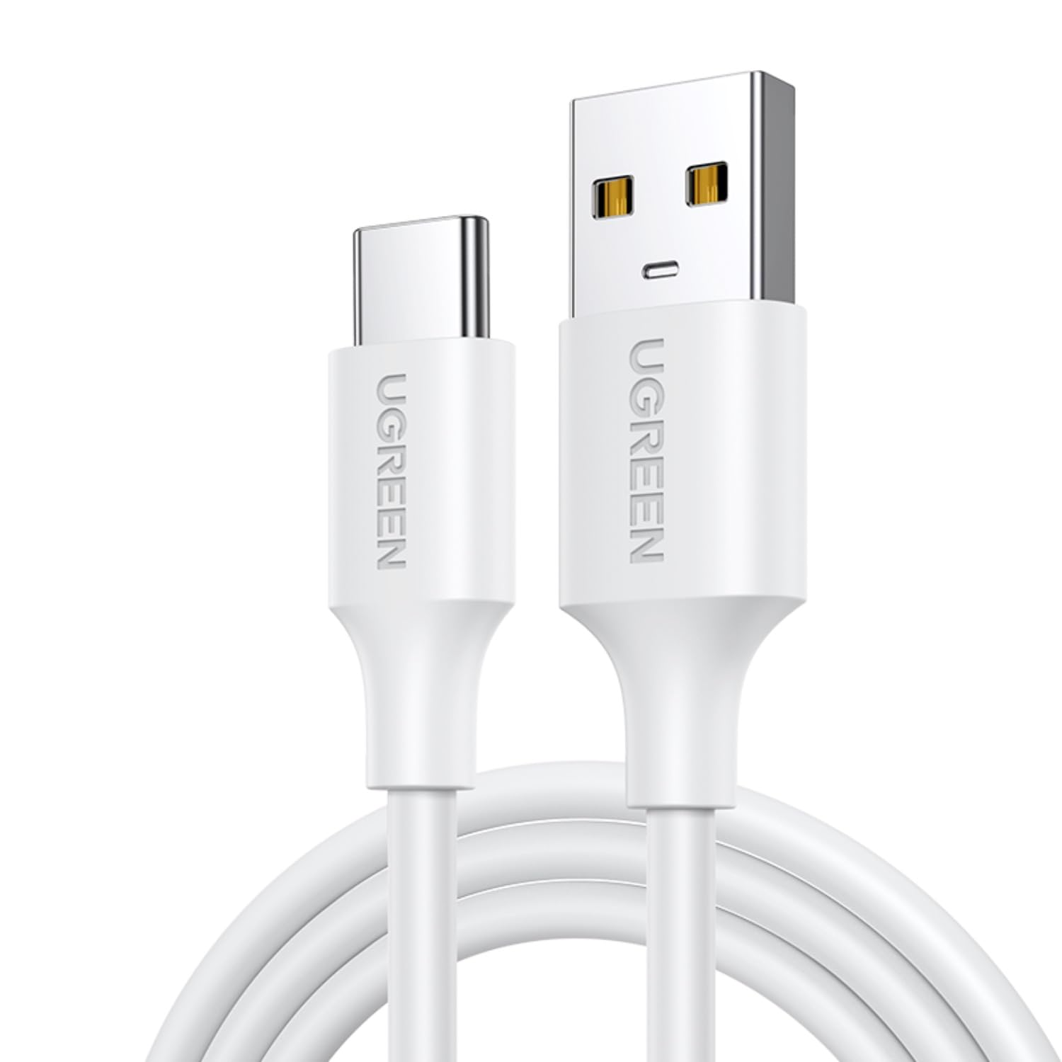 UGREEN USB-A 2.0 to USB-C Cable Nickel Plating 2m (White) : Amazon
