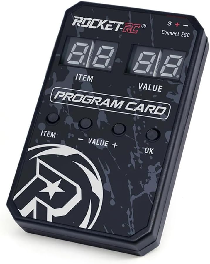 Surpass Hobby Pocket-RC 130A Sensored Brushless ESC and ESC Program Card for 1/10 RC Car