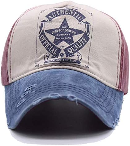 Elwow Men's Distressed Vintage Baseball Cap Sun Hat Driver Cap Washed Trucker Cap with Adjustable Strap - Image 2