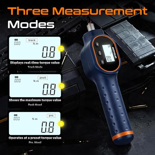 Image of GOYOJO Digital Torque Screwdriver 7.08-70.8 in-lb / 0.8-8 Nm, 1 /4 inch Adjustable Torque Screwdriver Set with Buzzer & Magnetic Bits, 999 Data Storage, for Gunsmithing, Electronics, and Mounting