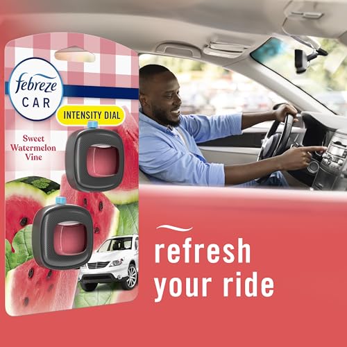 Image of Car Air Freshener Vent Clip Sweet Watermelon Vine Scent, 2 Count, .13 oz Total