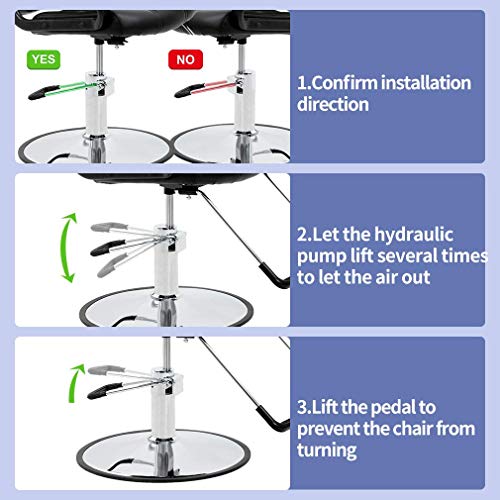 Bestsalon Styling Heavy Duty Beauty Swivel Hydraulic Pump Profession Shampoo Hair Cutting Barber Salon Chair, Black #TOP6