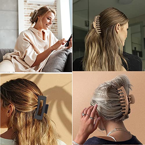 Ceetug Hair Claw Clips 8 Pcs Large 4.3 Inch Square Claw Clips For Long Thick Hair #TOP2