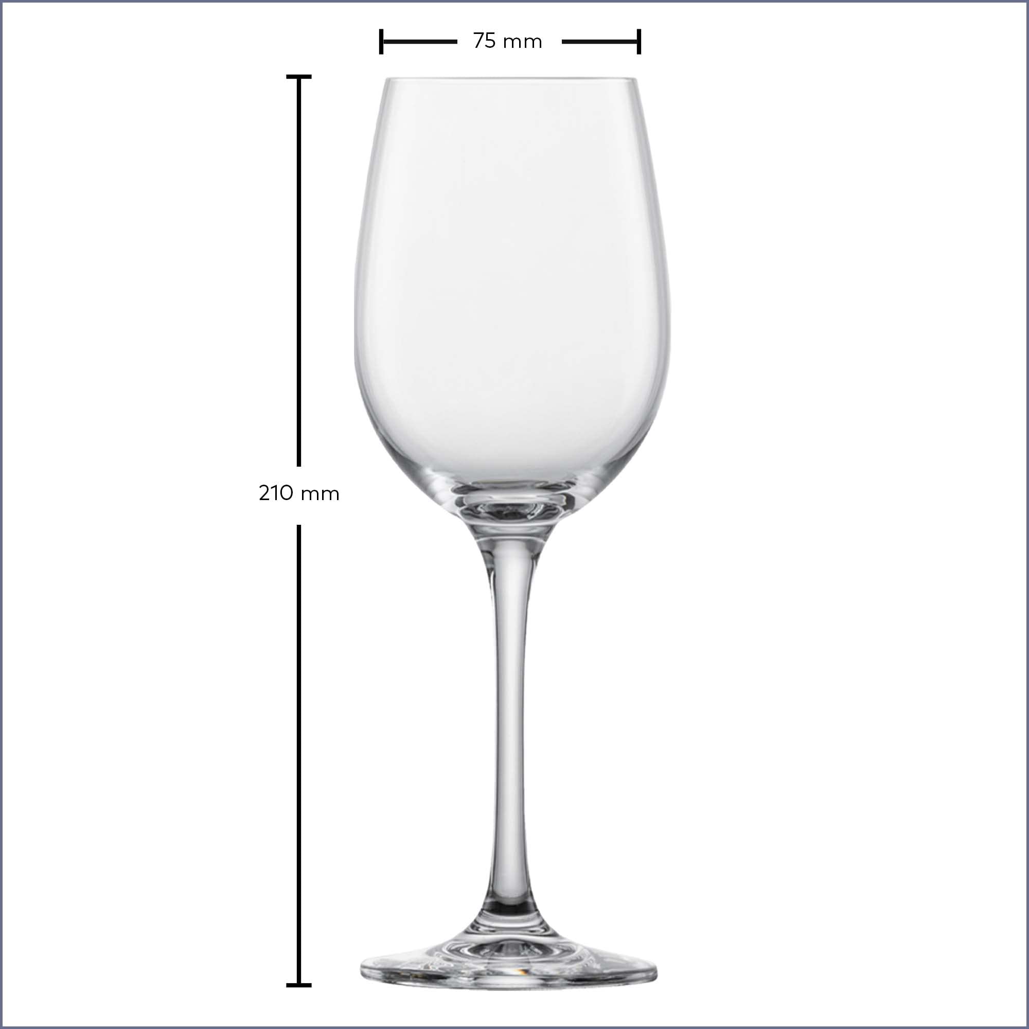 SCHOTT ZWIESEL Weißweinglas Classico (6er-Set), klassische Weingläser für Weißwein, spülmaschinenfeste Tritan-Kristallgläser, Made in Germany (Art.-Nr. 106221)