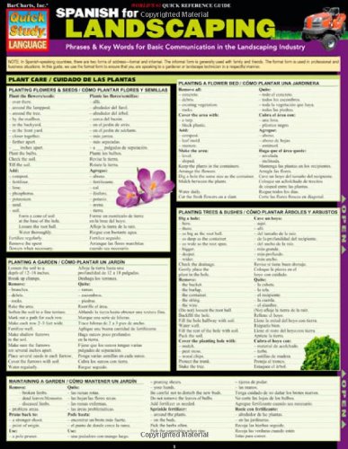 Spanish For Landscaping (Quickstudy: Academic)