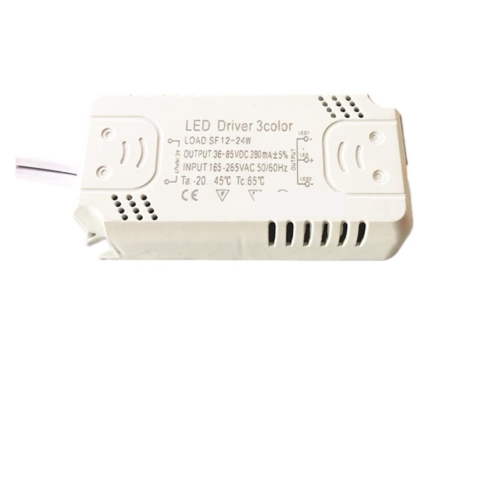 Alimentation de Pilote Lampe Plafond LED 12-24W Transformateur Ballast 3 Fils