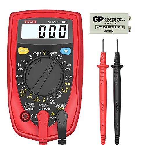 Etekcity Digital Multimeter, Voltage Tester Volt Ohm Amp Meter with Continuity, Diode