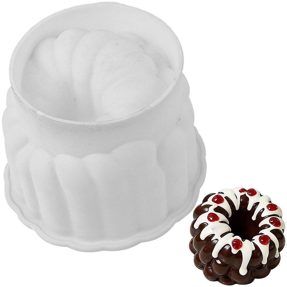 Sslvya Raspberry Shaped Silicone Mousse Cake Mold, Non-Stick Reusable Baking Mould for Chocolate Pudding Dessert Making
