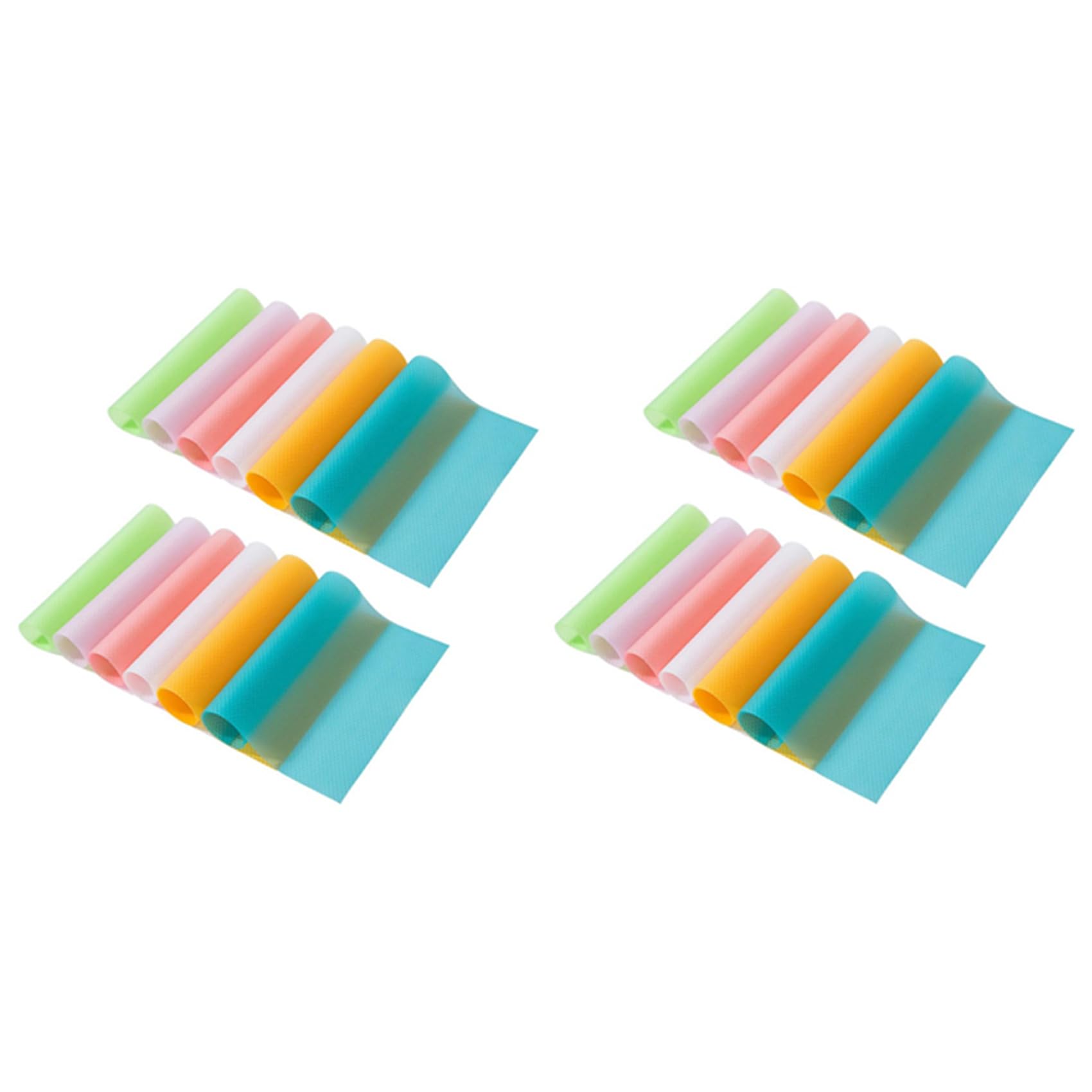 Hndhbfgrt 24 Pack Refrigerator Mats, Washable Refrigerator Liners, Fridge Pad, Easy to Clean Shelf Liner, Cuttable Kitchen Mat