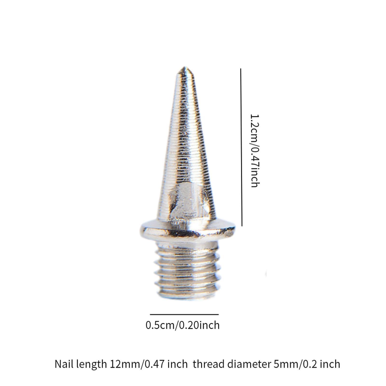 Colcolo 16 Pezzi chiodi per scarpe chiodate 12 mm, Chiodi Sostitutivi Per Scarpe Da Corsa, Tacchetti da Calcio per Pista e Campo Acciaio Pratici Chiodi di Ricambio per Trekking Sprint Allenamento