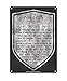 Game of Thrones Plaque décoratif en métal Nights Watch (21cm x 15cm)
