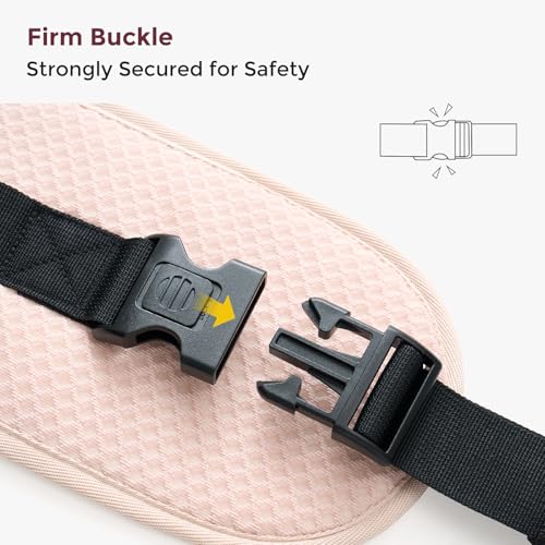 Image of Momcozy Hip Carrier Belt Extender - Compatible with Momcozy Move2Fit Hip Carrier, Extends Waist Band up to 61 inch for Plus Size Parents, Adjustable Fit, Soft & Breathable, Airmesh-Pink