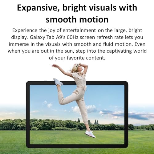 Samsung Galaxy Tab A9 (SM-X110), 64GB 4GB RAM, WiFi Only, International Version (Gray) (Renewed)