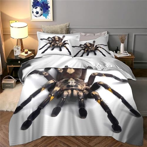Parure de lit araignée 140x200 housse de couette tarentule 3D