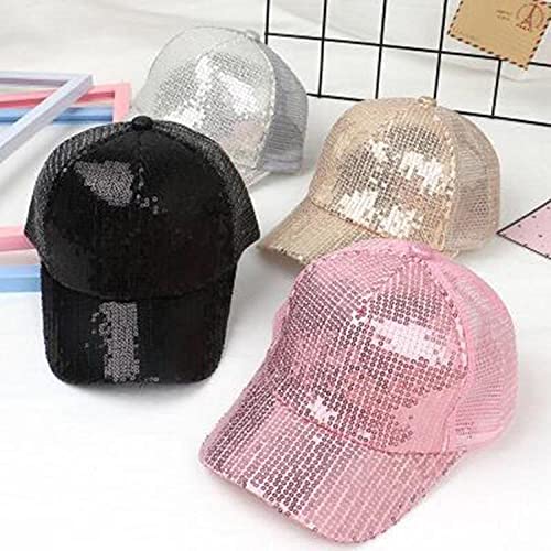 YUNHOME-Running-Hat-for-Sport-Peaked-Cap-Baseball-Cap-Sun-Hat-Childrens-Hats-Girls-Peaked-Caps-Performance-Sequined-Caps-Little-Girls-Baseball-Net-Caps-Summer-Sun-Proof-Sun-Hats-KhakiChild