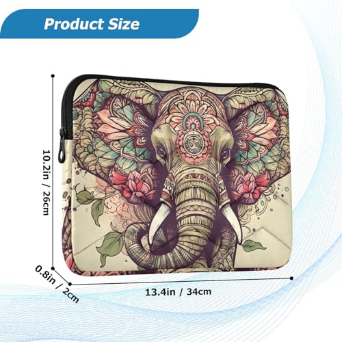 Funda para portátil floral Boho Elephant 13-14 pulg miniatura 3
