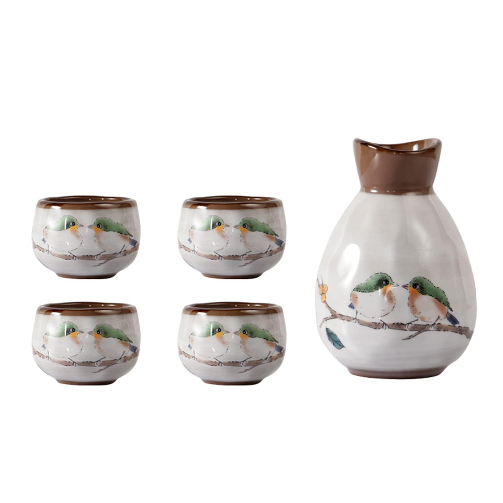 Set de sake XOBBO de 5 piezas de cerámica artesanal ideal para regalar