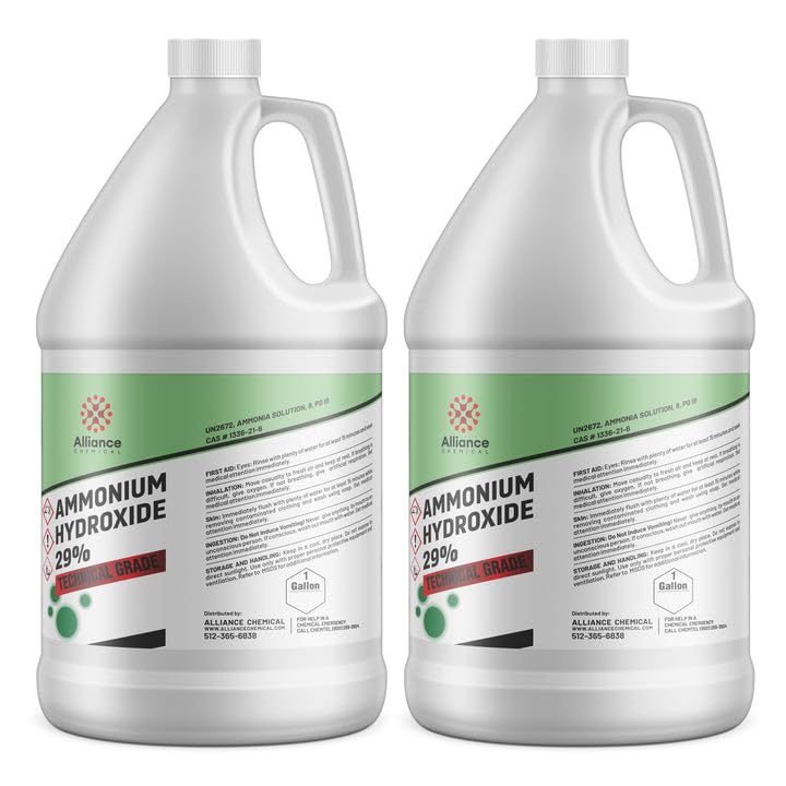 Ammonium Hydroxide 29% Technical Grade - 2 Gallons - Versatile pH Adjusting Agent