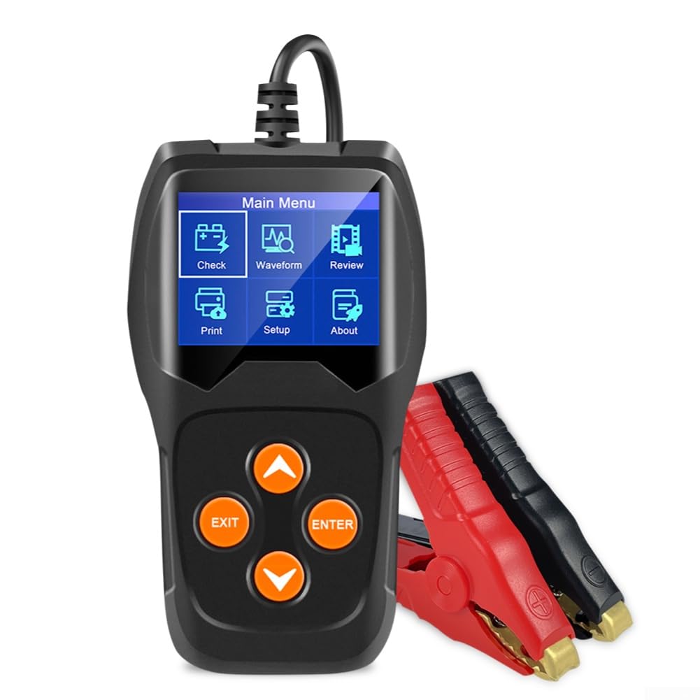 Strumento diagnostico KW600 della batteria del veicolo 12V con letture di tensione in tempo reale e funzioni multiple di prova per l'affidabilità del sistema