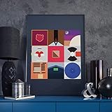 Kanye West Poster 'Minimalist Album Collage' (A2 size)