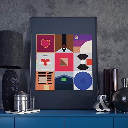 Kanye West Poster 'Minimalist Album Collage' (A2 size)