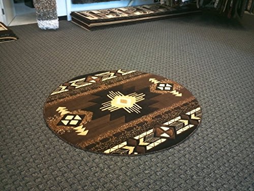 Tapete Decorativo Champion Rugs Diseño Brown Redondo 2.01 m miniatura 4