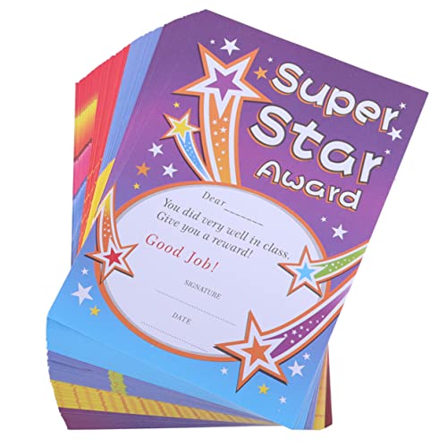 Housoutil 200pezzi Certificati in Formato Fumetti Carta Per Incoraggiamento Certificati Scolastici Per Ragazzo Piccoli e Studenti