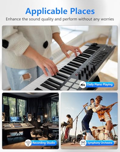 CERRXIAN 5 Épingle DIN MIDI Câble d'extension, panneau de type D femelle à mâle 5-Pin MIDI Adaptateur audio pour clavier, synthétiseur, pédalier, piano & Guitare - 1.64FT