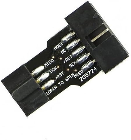 xcluma 10 Pin to 6 Pin Adapter Board for Avrisp Mkii Usbasp Stk500