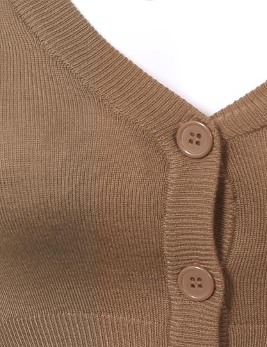 Image of Allsense Women's Cropped Bolero Shrug Cardigan | 3 /4 Sleeve, Button Down, Lightweight Knit Sweater